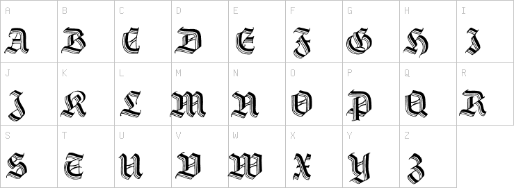 Uppercase characters