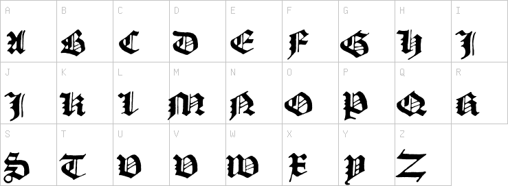 Uppercase characters