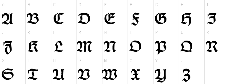 Uppercase characters