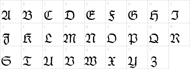 Uppercase characters