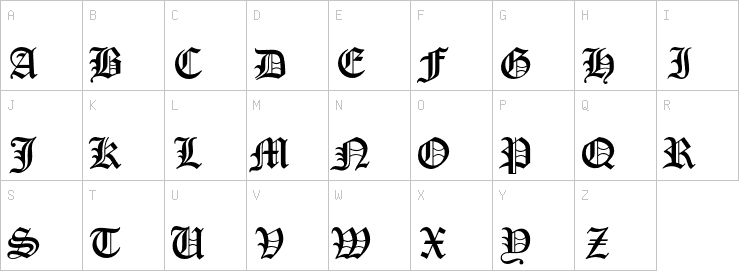 Uppercase characters