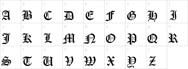 Uppercase characters