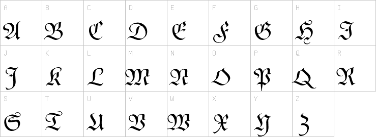 Uppercase characters