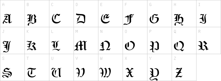 Uppercase characters