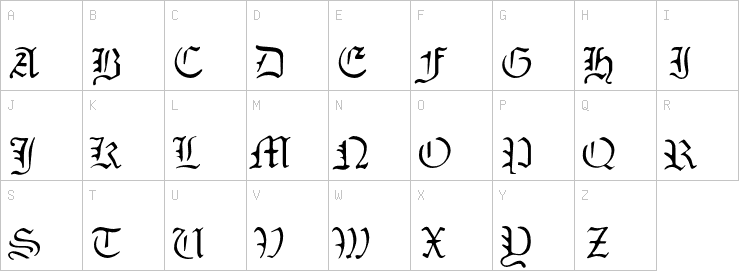 Uppercase characters