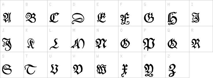 Uppercase characters
