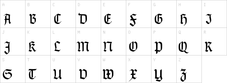 Uppercase characters