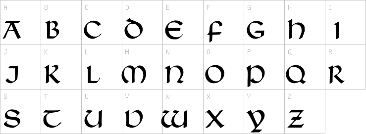 Uppercase characters