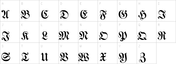 Uppercase characters