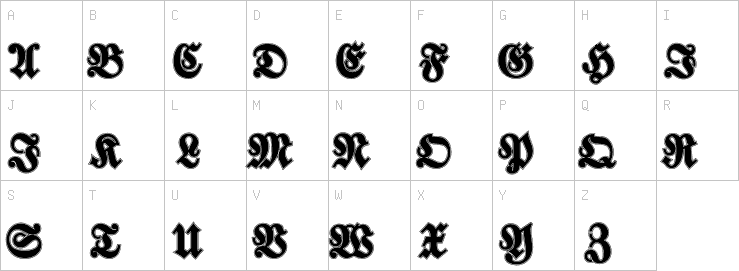 Uppercase characters