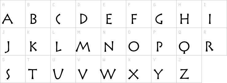Uppercase characters