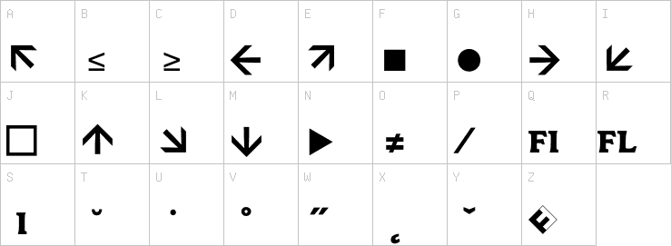 Uppercase characters