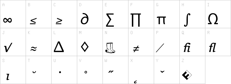 Uppercase characters