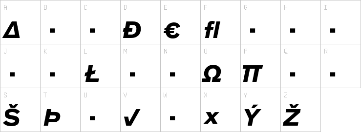 Uppercase characters