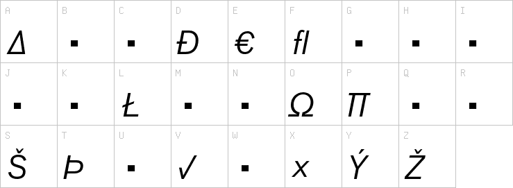 Uppercase characters