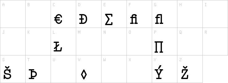 Uppercase characters