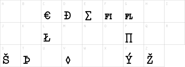 Uppercase characters