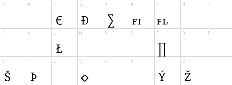 Uppercase characters