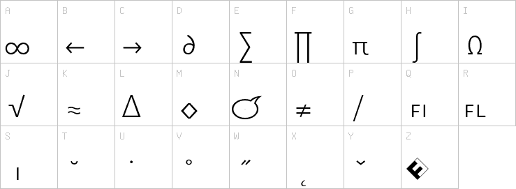 Uppercase characters