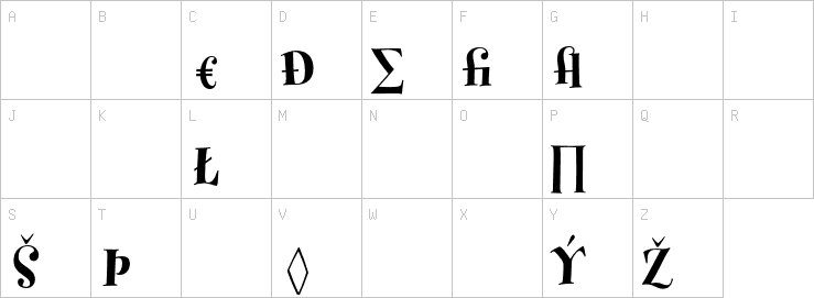 Uppercase characters