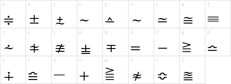 Uppercase characters