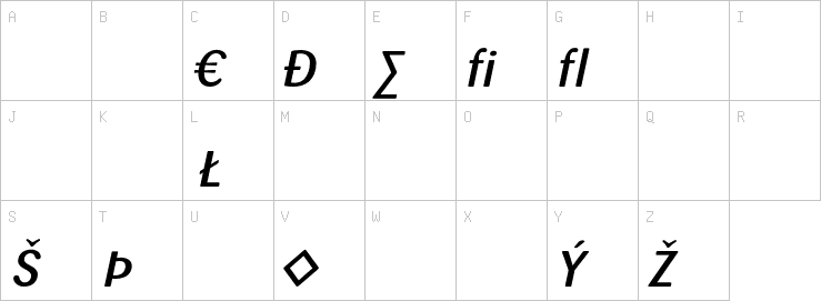 Uppercase characters