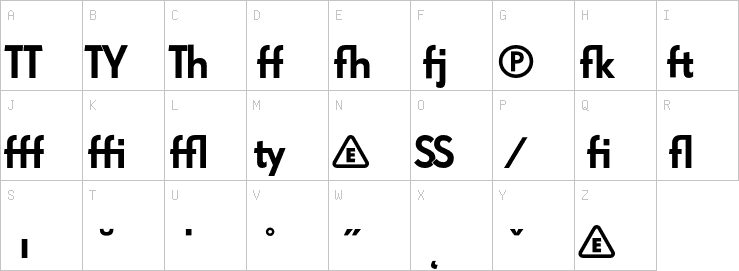 Uppercase characters