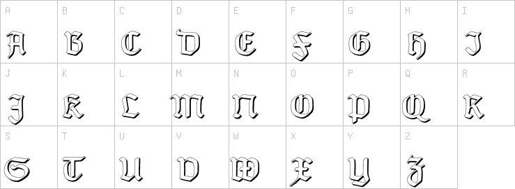 Uppercase characters