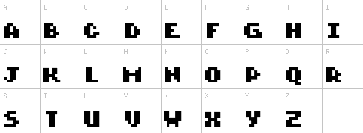 Uppercase characters