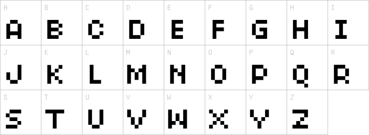 Uppercase characters