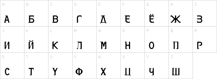 Uppercase characters