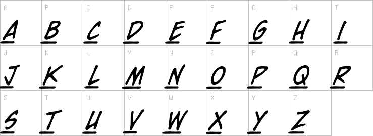 Uppercase characters