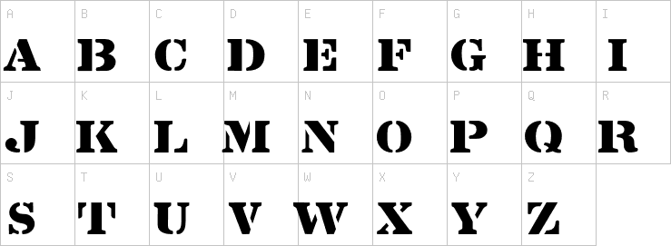 Uppercase characters