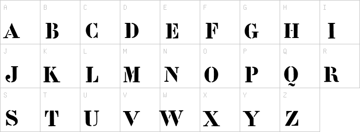 Uppercase characters