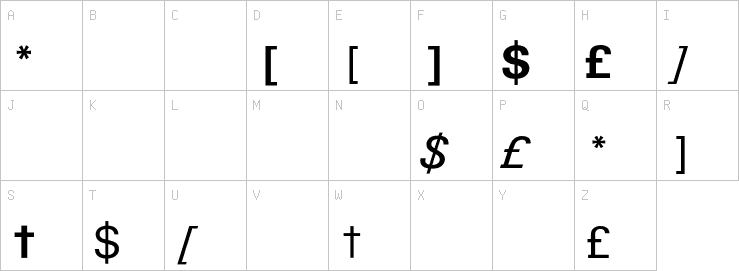 Uppercase characters