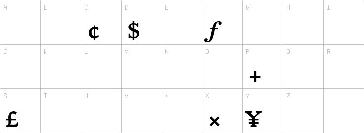 Uppercase characters