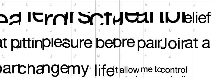 Uppercase characters