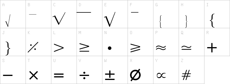 Uppercase characters