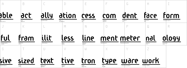 Uppercase characters