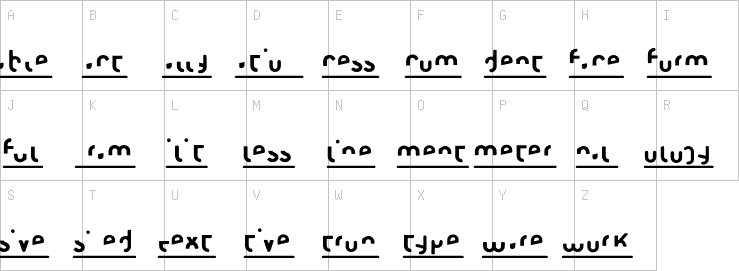 Uppercase characters