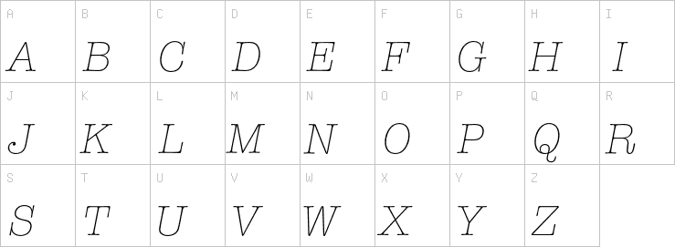 Uppercase characters
