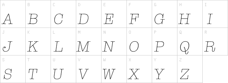 Uppercase characters