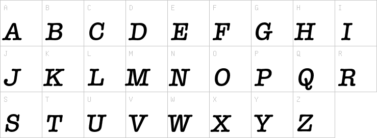 Uppercase characters