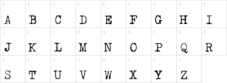 Uppercase characters