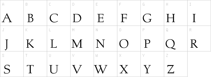 Uppercase characters