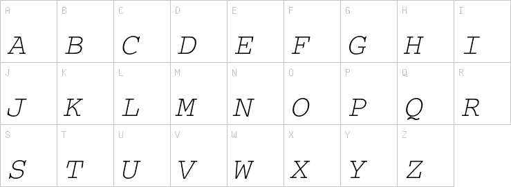 Uppercase characters