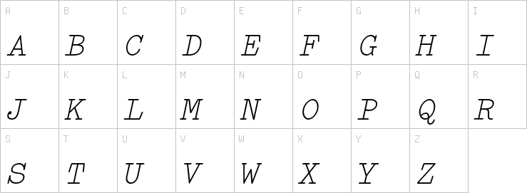 Uppercase characters