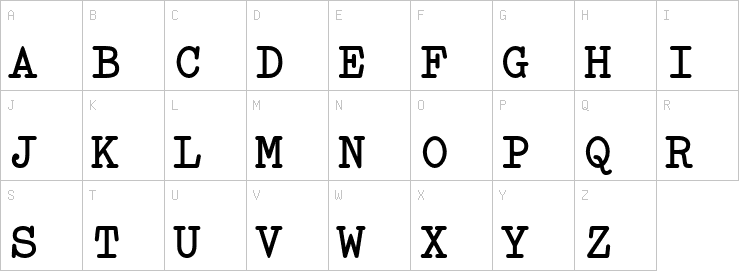Uppercase characters