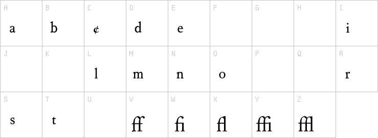 Uppercase characters