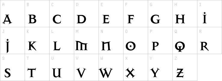 Uppercase characters